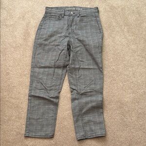 American Eagle Outfitters Women’s Gray Plaid Pants